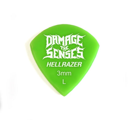 Acrylic Pick - Hellrazer 3mm (Apple Green) Damage The Senses