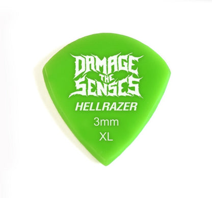 Acrylic Pick - Hellrazer 3mm (Apple Green) Damage The Senses