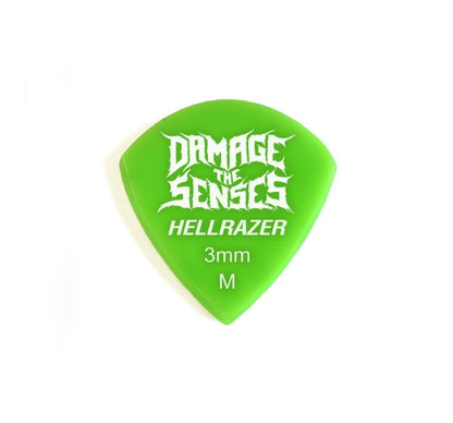 Acrylic Pick - Hellrazer 3mm (Apple Green) Damage The Senses