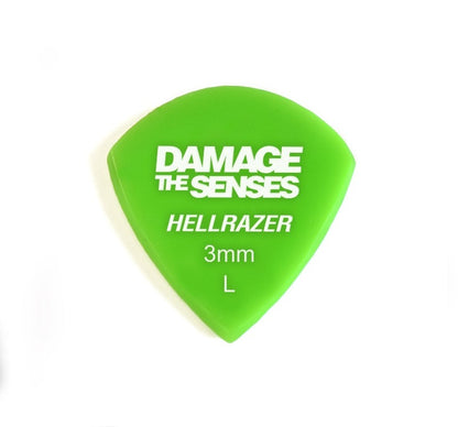 Acrylic Pick - Hellrazer 3mm (Apple Green) Damage The Senses