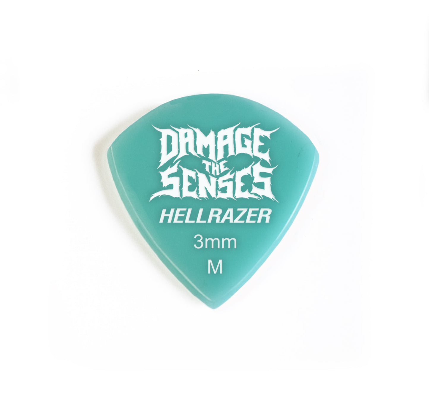 Acrylic Pick - Hellrazer 3mm (Aqua) Damage The Senses