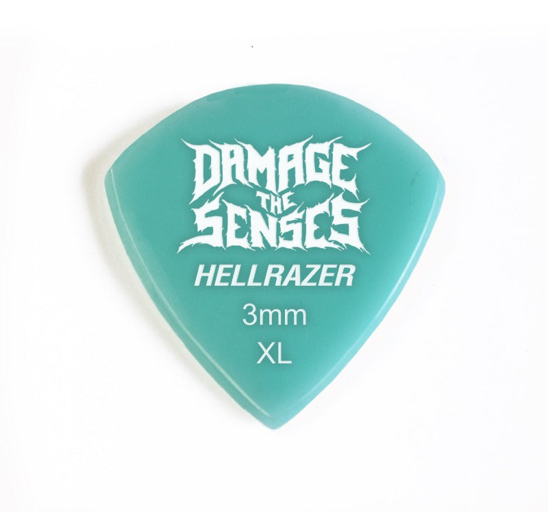 Acrylic Pick - Hellrazer 3mm (Aqua) Damage The Senses