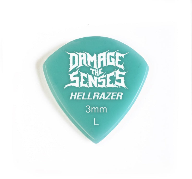 Acrylic Pick - Hellrazer 3mm (Aqua) Damage The Senses