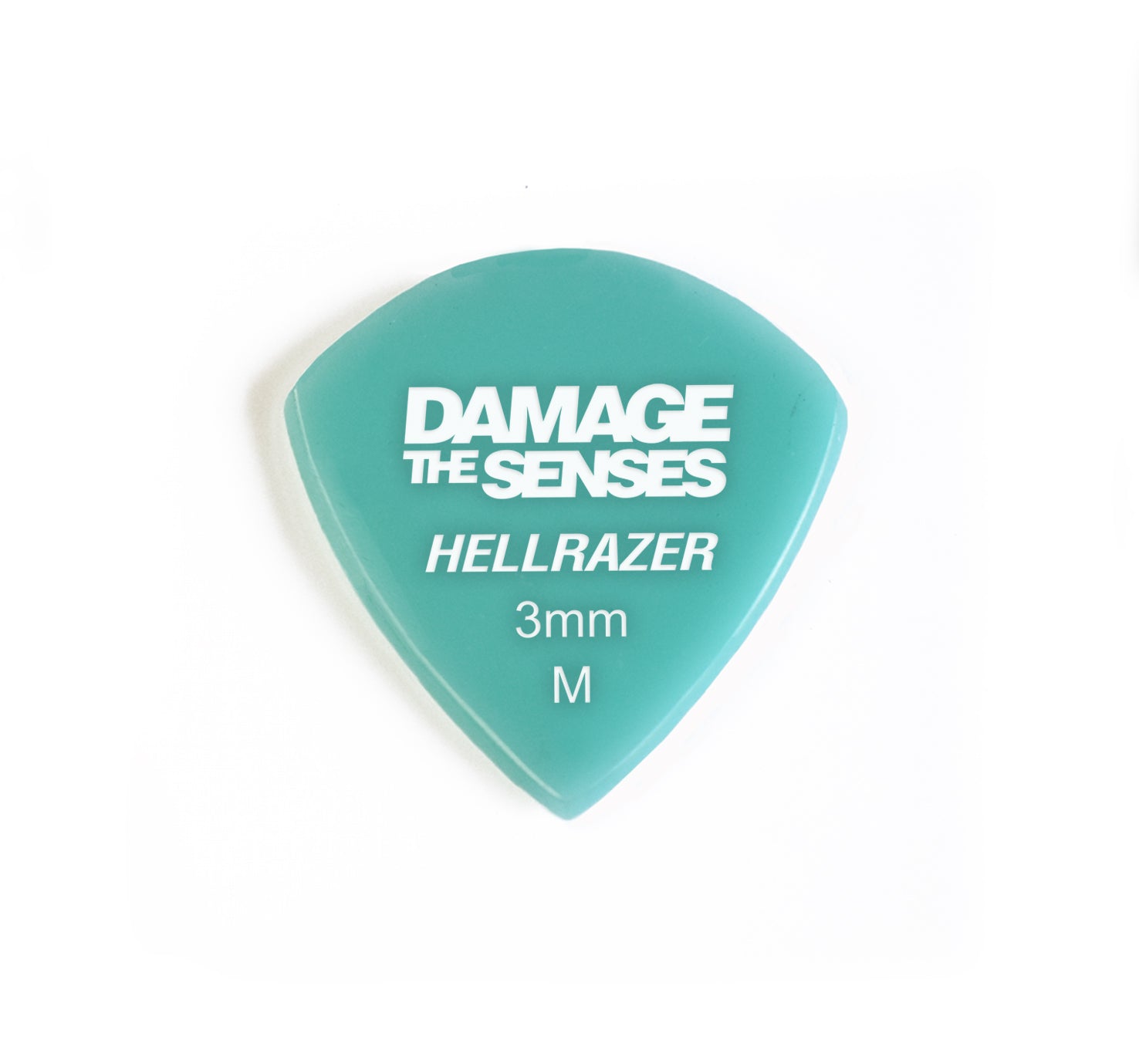 Acrylic Pick - Hellrazer 3mm (Aqua) Damage The Senses