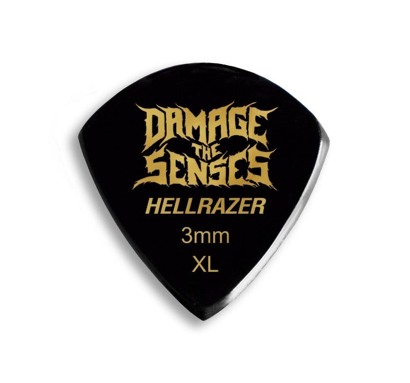 Acrylic Pick - Hellrazer 3mm (Black) Damage The Senses