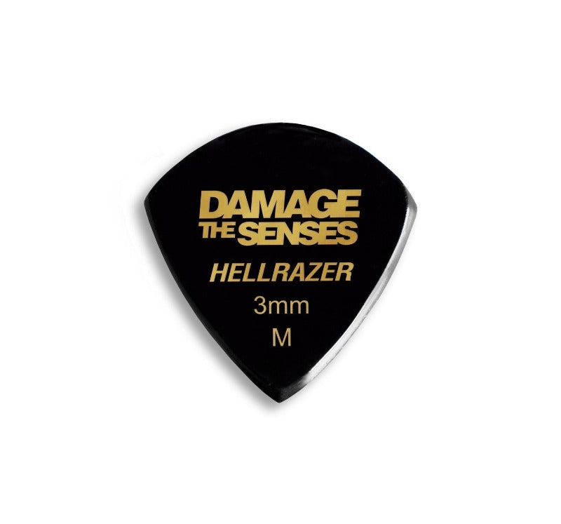 Acrylic Pick - Hellrazer 3mm (Black) Damage The Senses