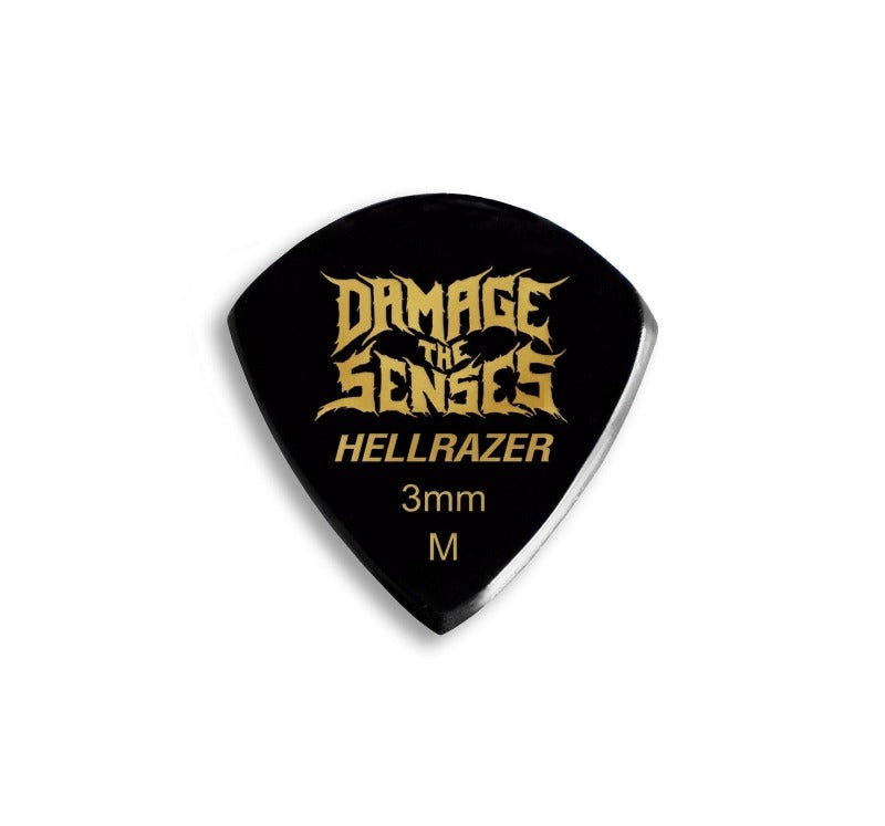 Acrylic Pick - Hellrazer 3mm (Black) Damage The Senses