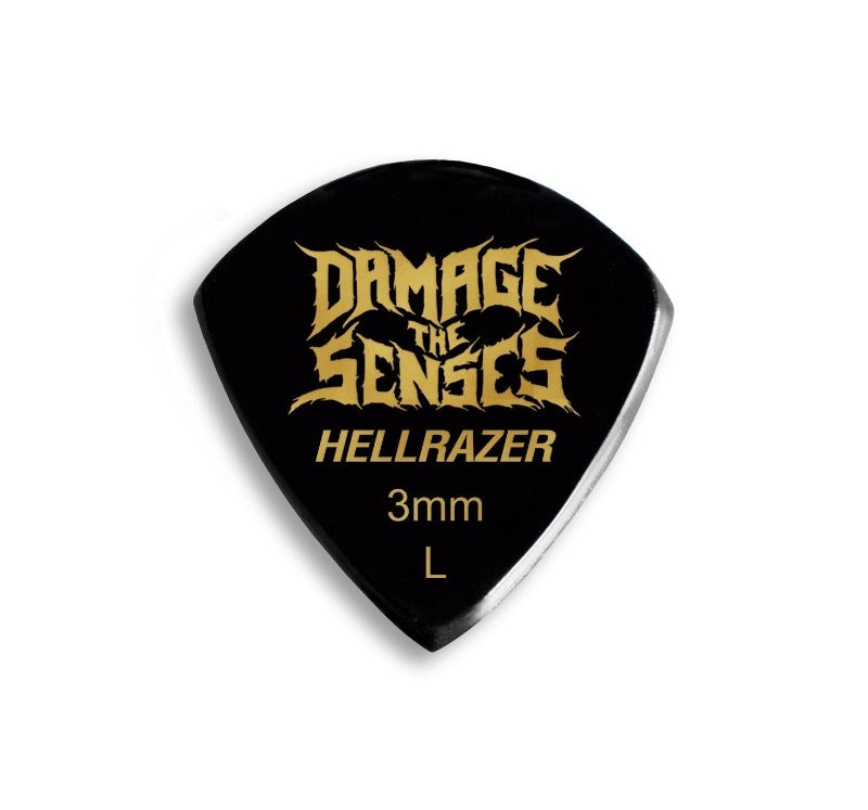 Acrylic Pick - Hellrazer 3mm (Black) Damage The Senses