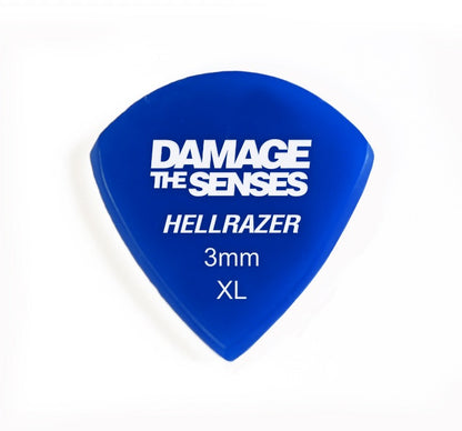 Acrylic Pick - Hellrazer 3mm (Blue) Damage The Senses