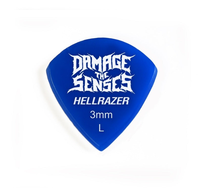 Acrylic Pick - Hellrazer 3mm (Blue) Damage The Senses