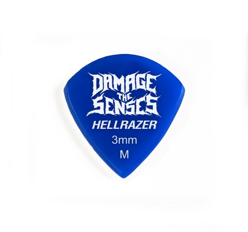 Acrylic Pick - Hellrazer 3mm (Blue) Damage The Senses