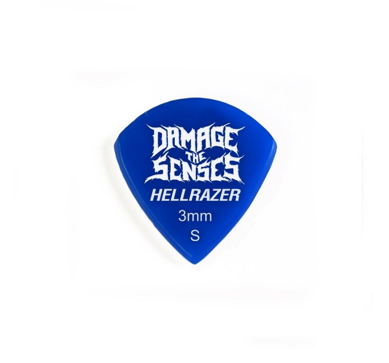 Acrylic Pick - Hellrazer 3mm (Blue) Damage The Senses