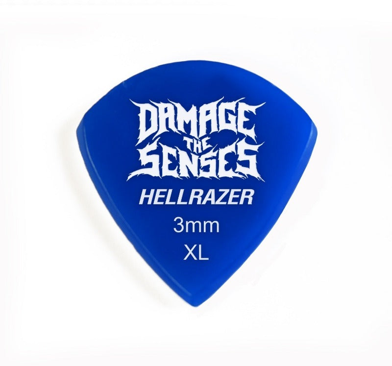 Acrylic Pick - Hellrazer 3mm (Blue) Damage The Senses