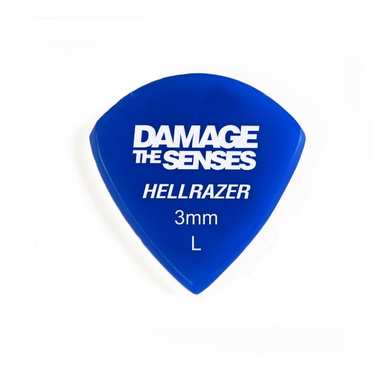 Acrylic Pick - Hellrazer 3mm (Blue) Damage The Senses