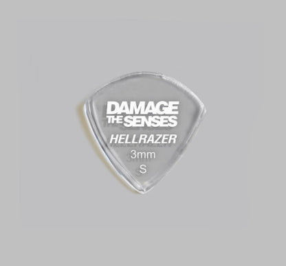 Acrylic Pick - Hellrazer 3mm (Clear) Damage The Senses