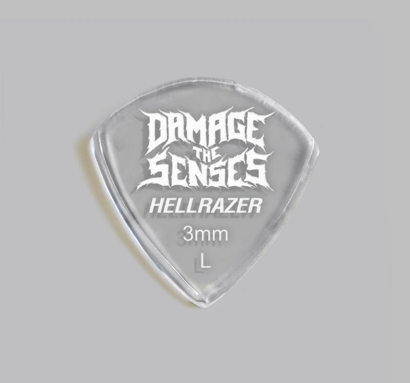 Acrylic Pick - Hellrazer 3mm (Clear) Damage The Senses