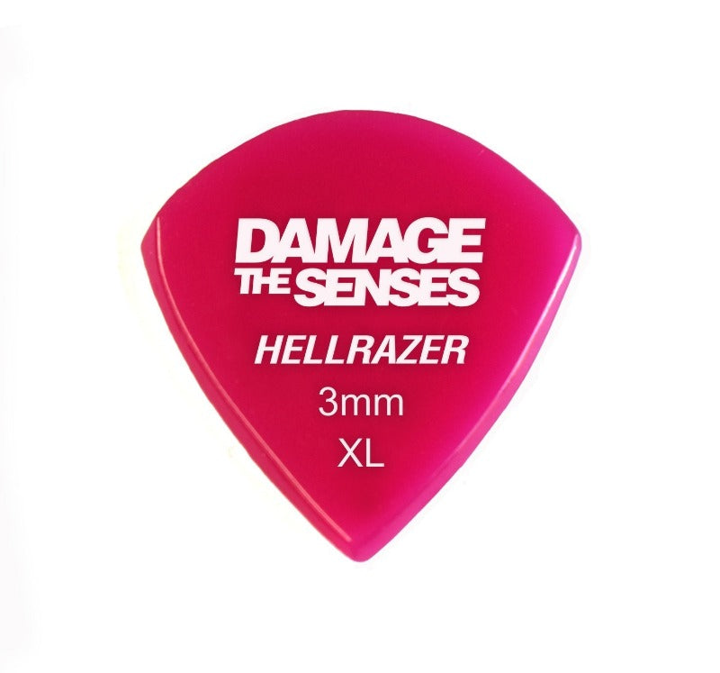 Acrylic Pick - Hellrazer 3mm (Fuschia) Damage The Senses