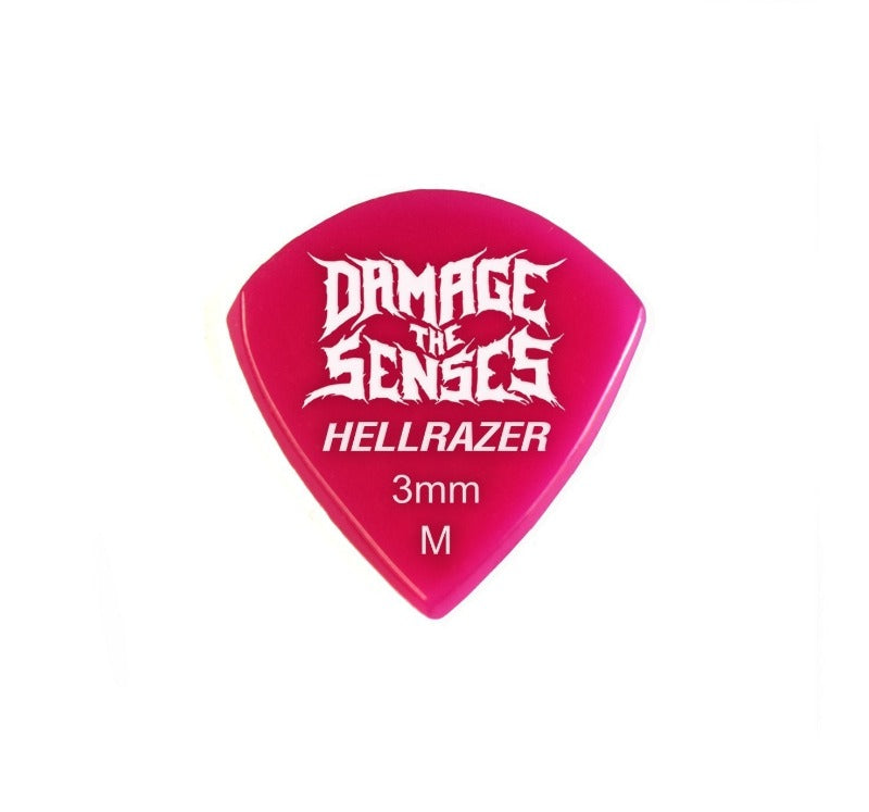 Acrylic Pick - Hellrazer 3mm (Fuschia) Damage The Senses