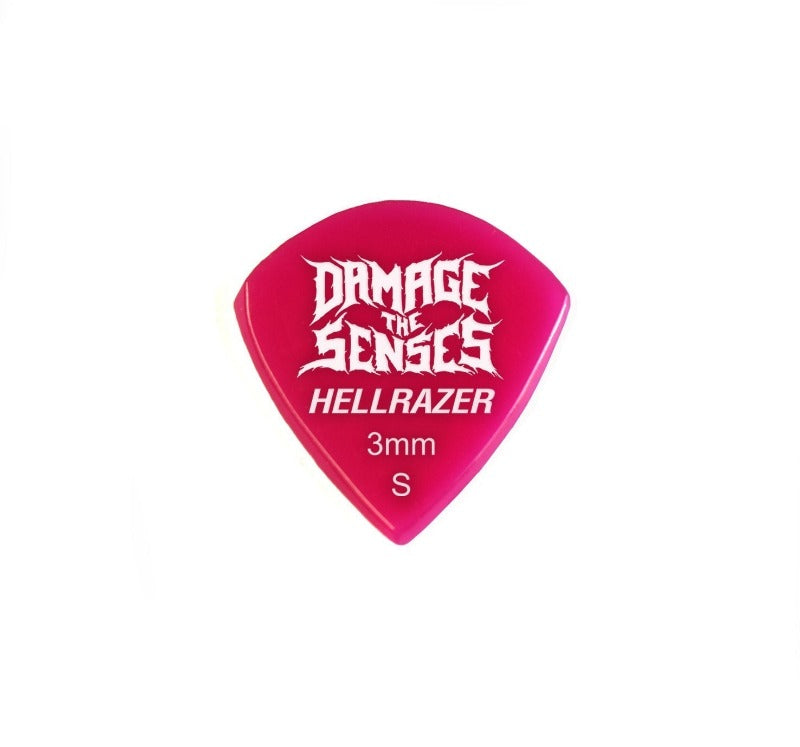 Acrylic Pick - Hellrazer 3mm (Fuschia) Damage The Senses