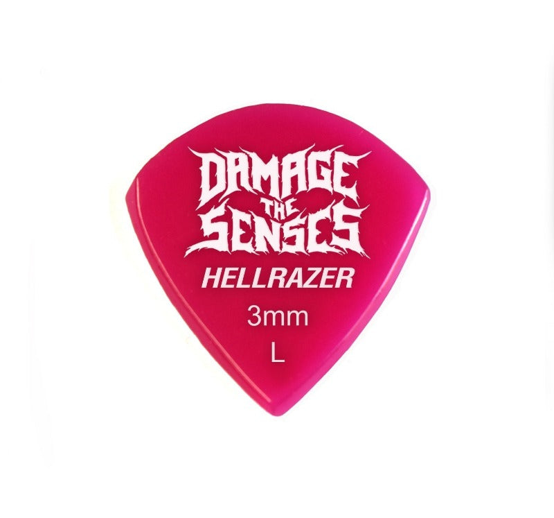 Acrylic Pick - Hellrazer 3mm (Fuschia) Damage The Senses