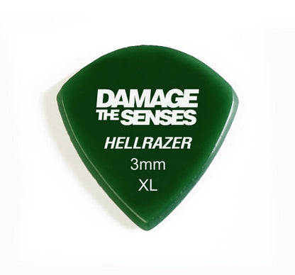 Acrylic Pick - Hellrazer 3mm (Green) Damage The Senses