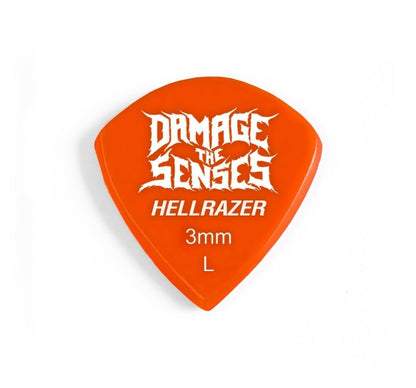 Acrylic Pick - Hellrazer 3mm (Orange) Damage The Senses