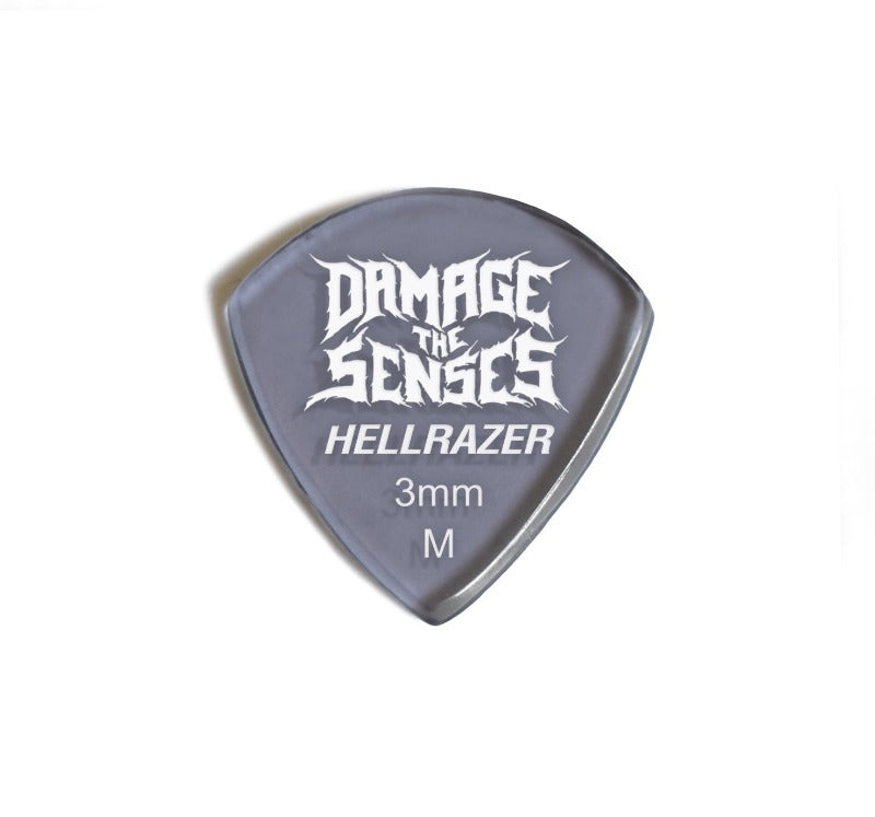 Acrylic Pick - Hellrazer 3mm (Smokey Purple) Damage The Senses