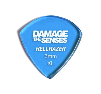 Acrylic Pick - Hellrazer 3mm (Trans Blue) Damage The Senses