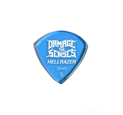 Acrylic Pick - Hellrazer 3mm (Trans Blue) Damage The Senses