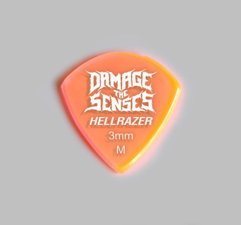 Acrylic Pick - Hellrazer 3mm (Trans Pink) Damage The Senses