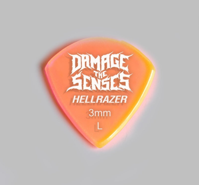 Acrylic Pick - Hellrazer 3mm (Trans Pink) Damage The Senses