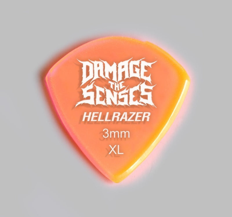 Acrylic Pick - Hellrazer 3mm (Trans Pink) Damage The Senses