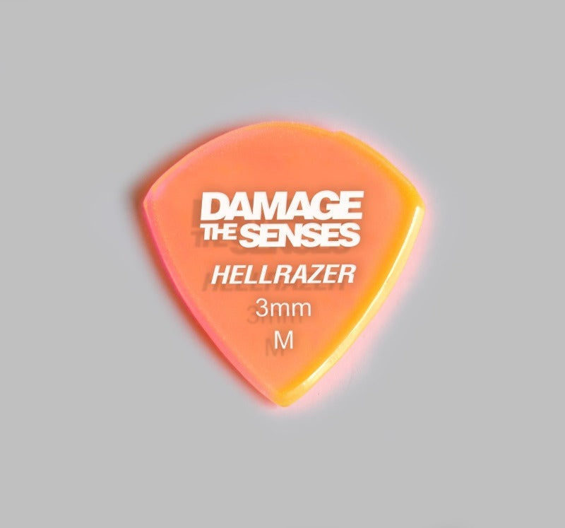 Acrylic Pick - Hellrazer 3mm (Trans Pink) Damage The Senses