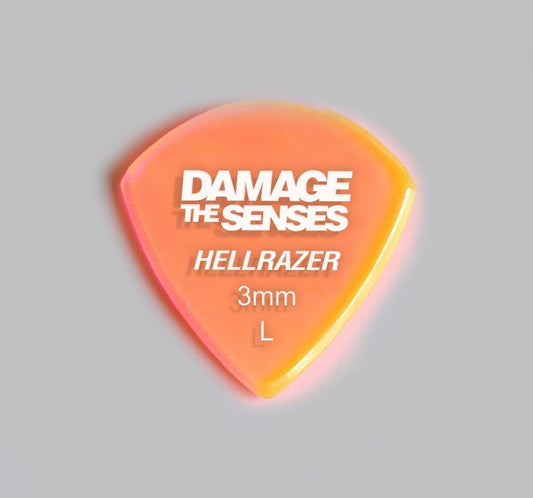 Acrylic Pick - Hellrazer 3mm (Trans Pink) Damage The Senses