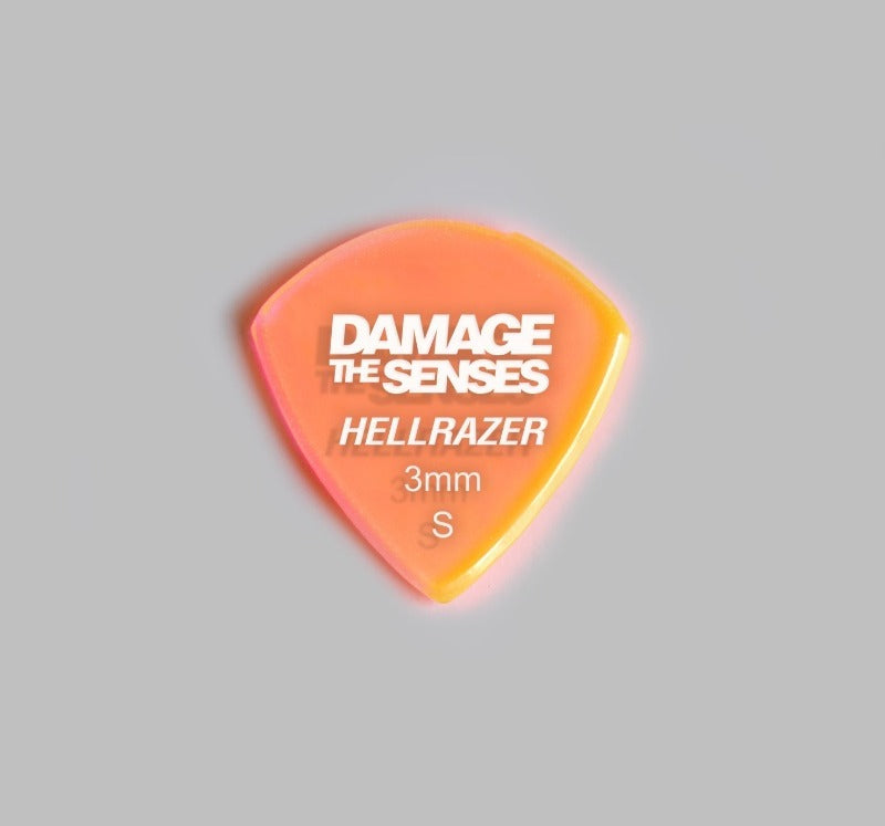 Acrylic Pick - Hellrazer 3mm (Trans Pink) Damage The Senses