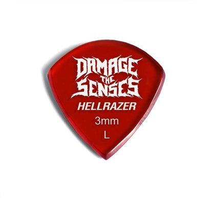 Acrylic Pick - Hellrazer 3mm (Trans Red) Damage The Senses