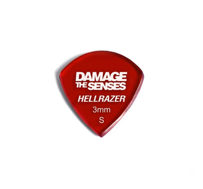 Acrylic Pick - Hellrazer 3mm (Trans Red) Damage The Senses