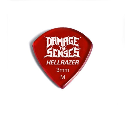 Acrylic Pick - Hellrazer 3mm (Trans Red) Damage The Senses