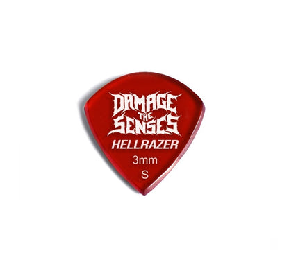 Acrylic Pick - Hellrazer 3mm (Trans Red) Damage The Senses