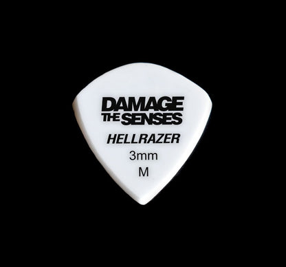 Acrylic Pick - Hellrazer 3mm (White) Damage The Senses