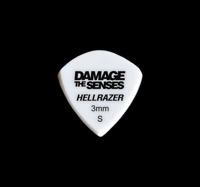 Acrylic Pick - Hellrazer 3mm (White) Damage The Senses