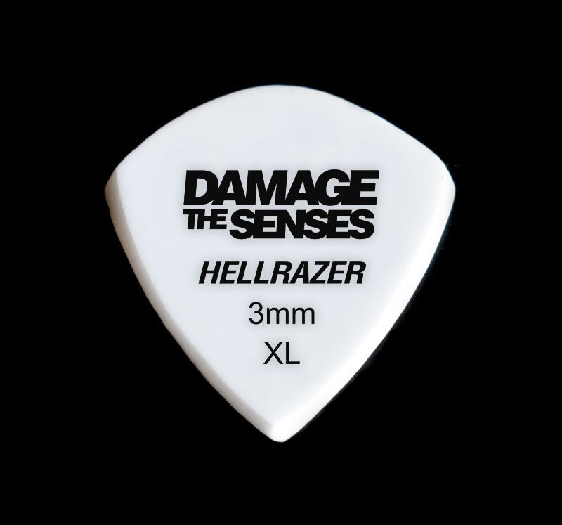 Acrylic Pick - Hellrazer 3mm (White) Damage The Senses