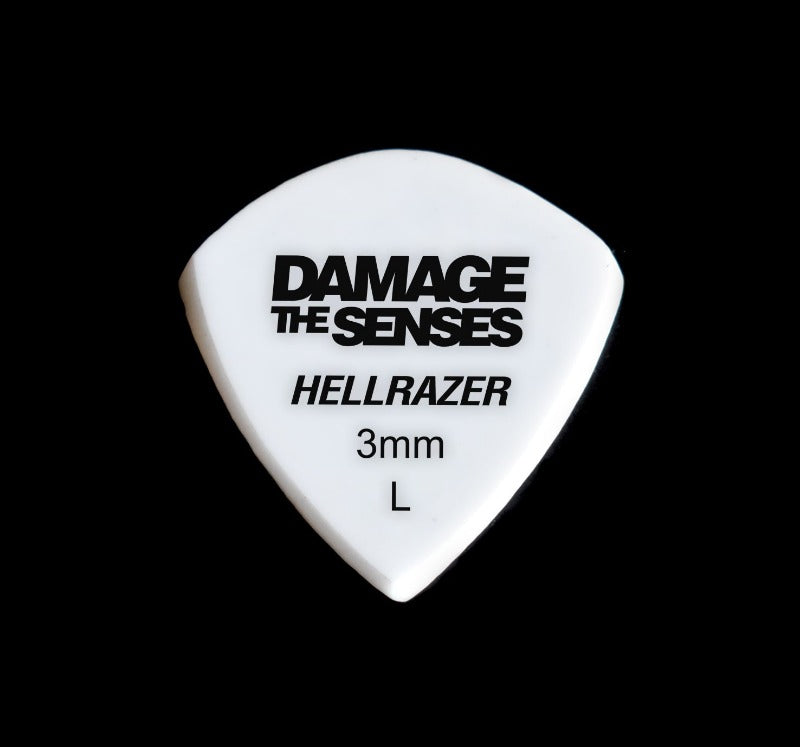 Acrylic Pick - Hellrazer 3mm (White) Damage The Senses