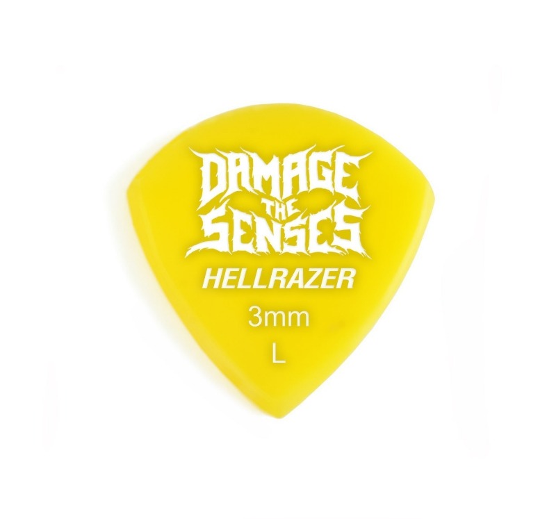 Acrylic Pick - Hellrazer 3mm (Yellow) Damage The Senses