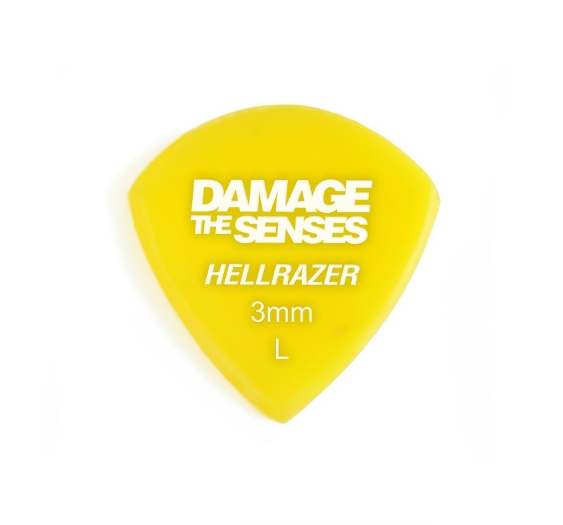 Acrylic Pick - Hellrazer 3mm (Yellow) Damage The Senses