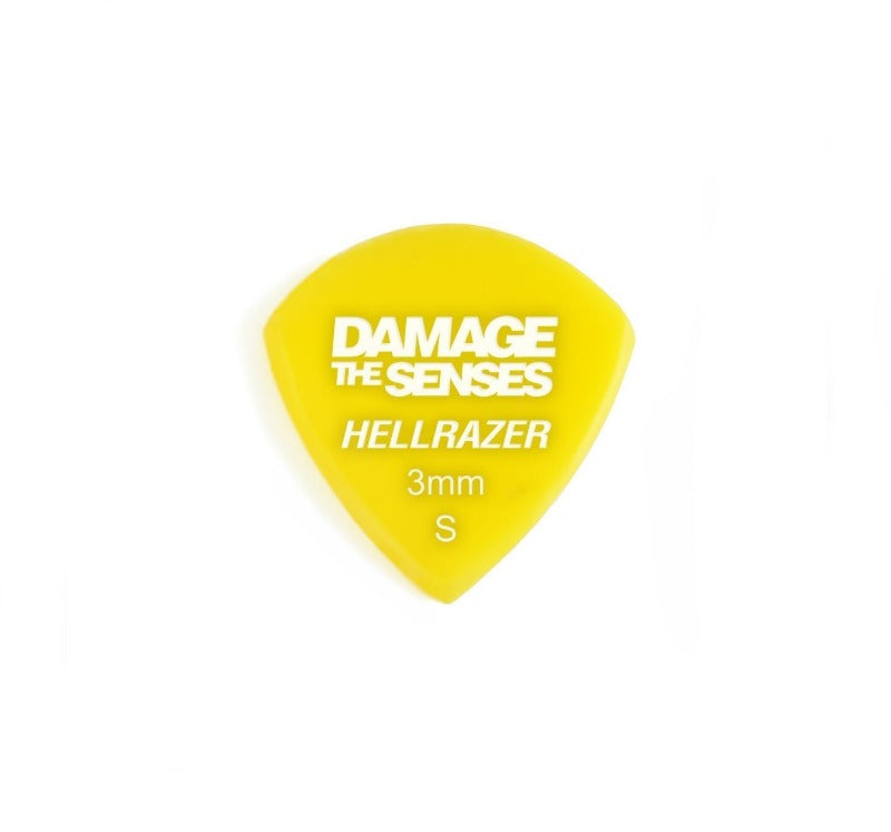 Acrylic Pick - Hellrazer 3mm (Yellow) Damage The Senses