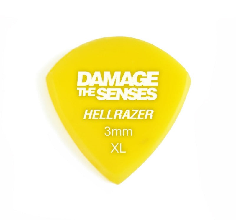 Acrylic Pick - Hellrazer 3mm (Yellow) Damage The Senses