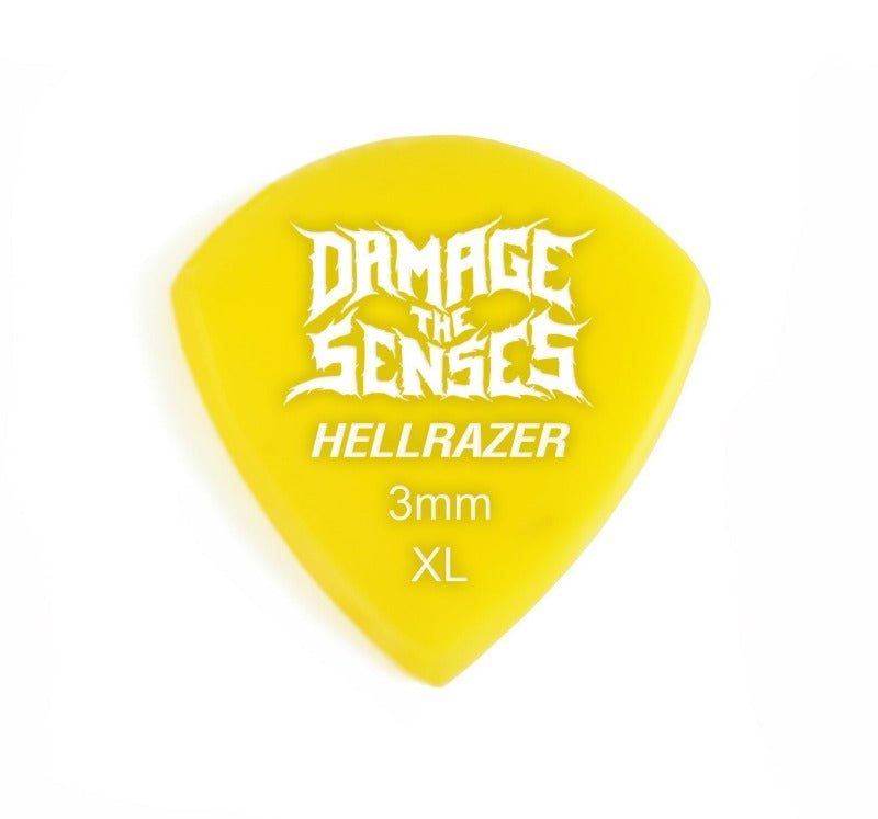 Acrylic Pick - Hellrazer 3mm (Yellow) Damage The Senses