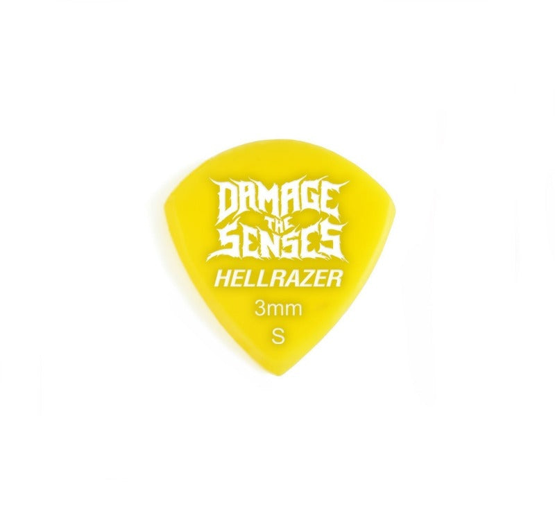 Acrylic Pick - Hellrazer 3mm (Yellow) Damage The Senses