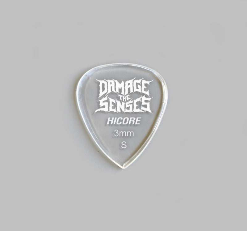 Acrylic Pick - Hi Core 3mm (Clear) Damage The Senses